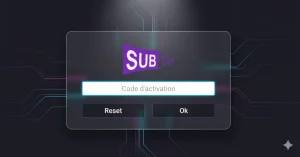 Boîte d'abonnement SUBTV IPTV Global avec 10000 chaînes en direct, 20000 vidéos à la demande et prise en charge 4K pour un an.