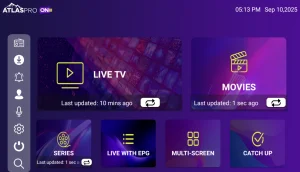 Version récente de l’application Atlas Pro ontv
