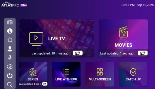 Version récente de l’application Atlas Pro ontv