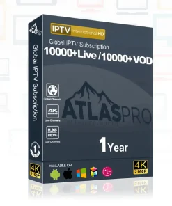 Atlas Pro Abonnement IPTV 12 mois - plus de 10000 Chaînes & 21000 VOD - Qualité 4K to hd