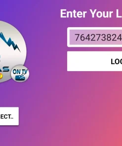 Interface de connexion Atlas Pro ontv application avec champs pour le code d'activation