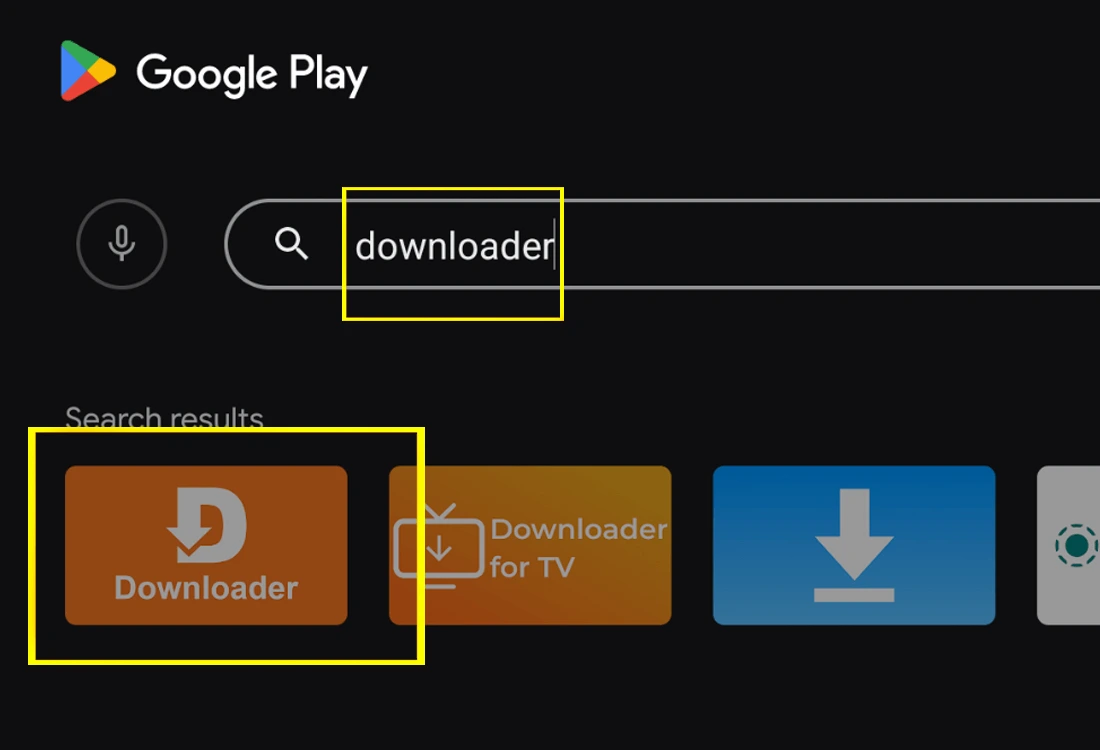 Icône de l'application Downloader sur le Google Play Store pour l'installation d'atlas pro ontv
